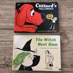 Set of 2 Vintage Halloween Books by Norman Bridwell - 1965 & 1966 Editions